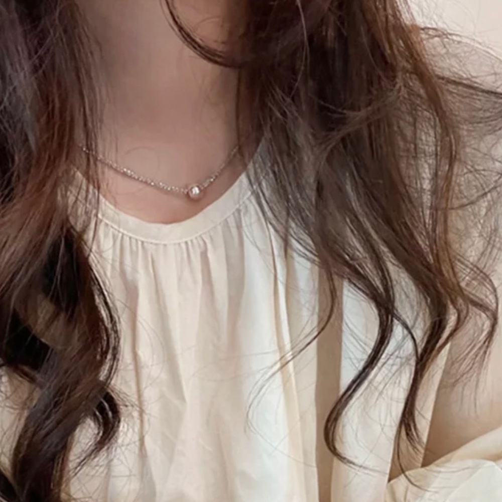 925 Sterling Silver Minimalist Sphere Necklace